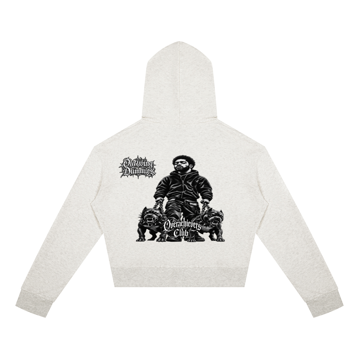 Overachievers Club' Women's Crop Full Zip Hoodie
