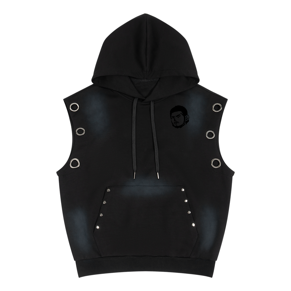 Overachievers Club' Vintage Wash Sun Fade Sleeveless Hoodie