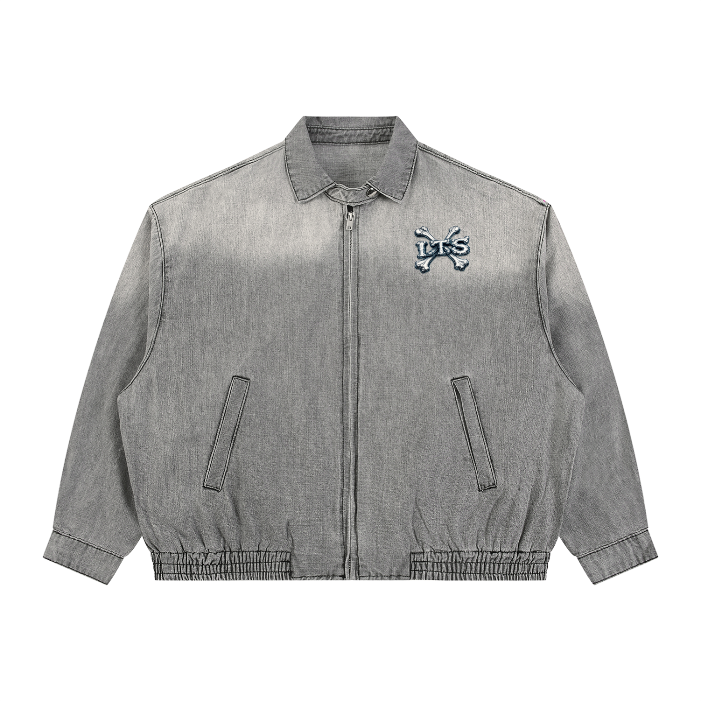 Bones' Vintage Wash Full-Zip Denim Jacket