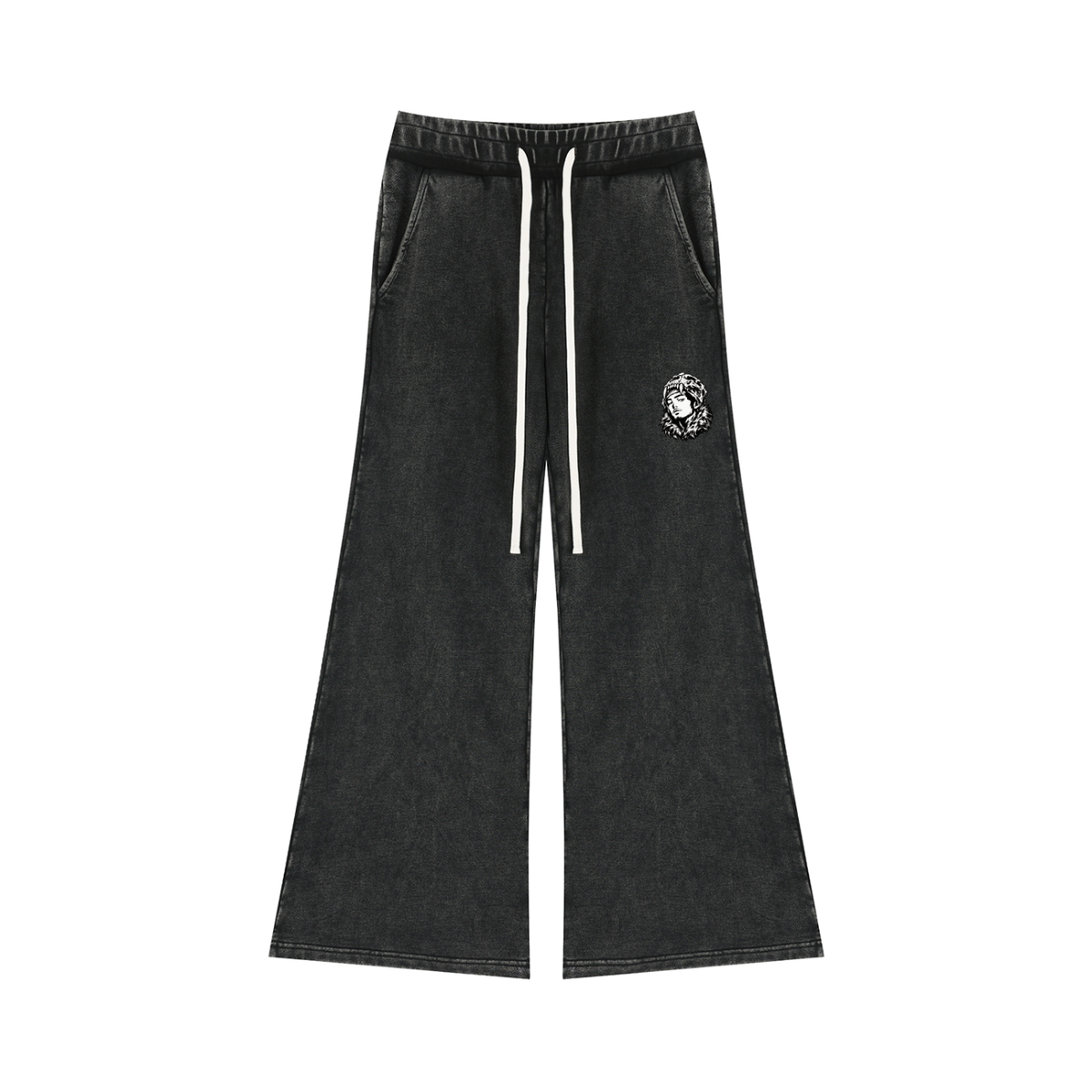 Overachievers Club' Women’s Mineral Washed Crop Hoodie & Flared Leg Pants