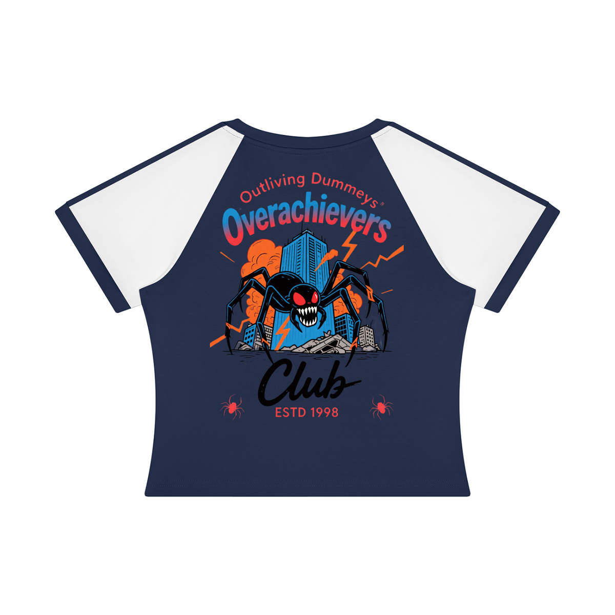 Overachievers Club' Women’s Slim Raglan Color Block T-Shirt