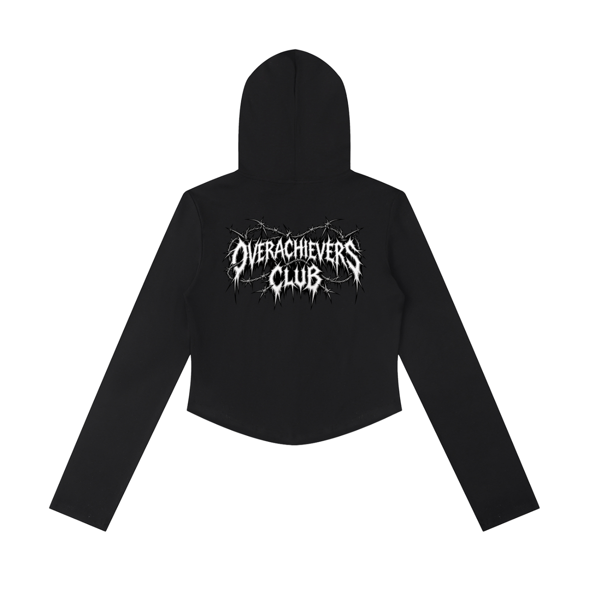 Overachievers Club' Women's Slim Cropped Full Zip Hoodie
