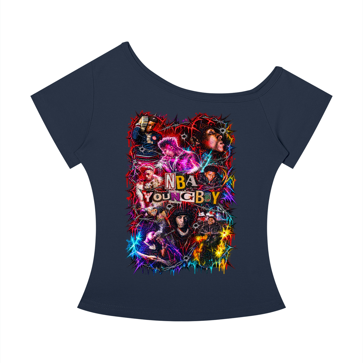 Youngboy' Women’s Off-the-Shoulder T-Shirt