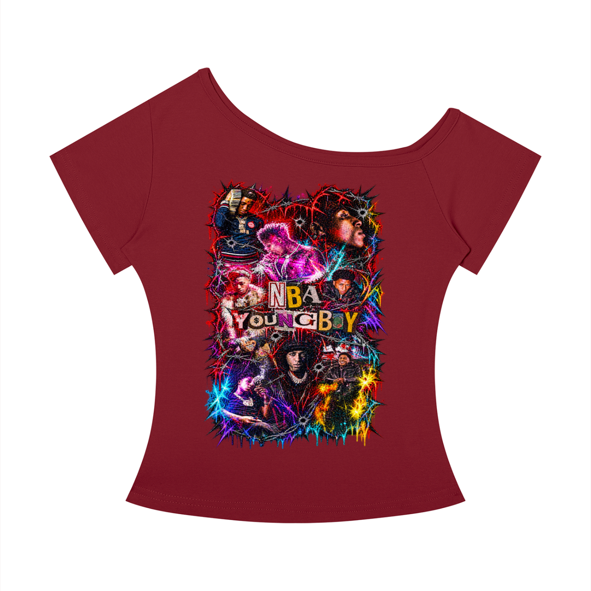 Youngboy' Women’s Off-the-Shoulder T-Shirt