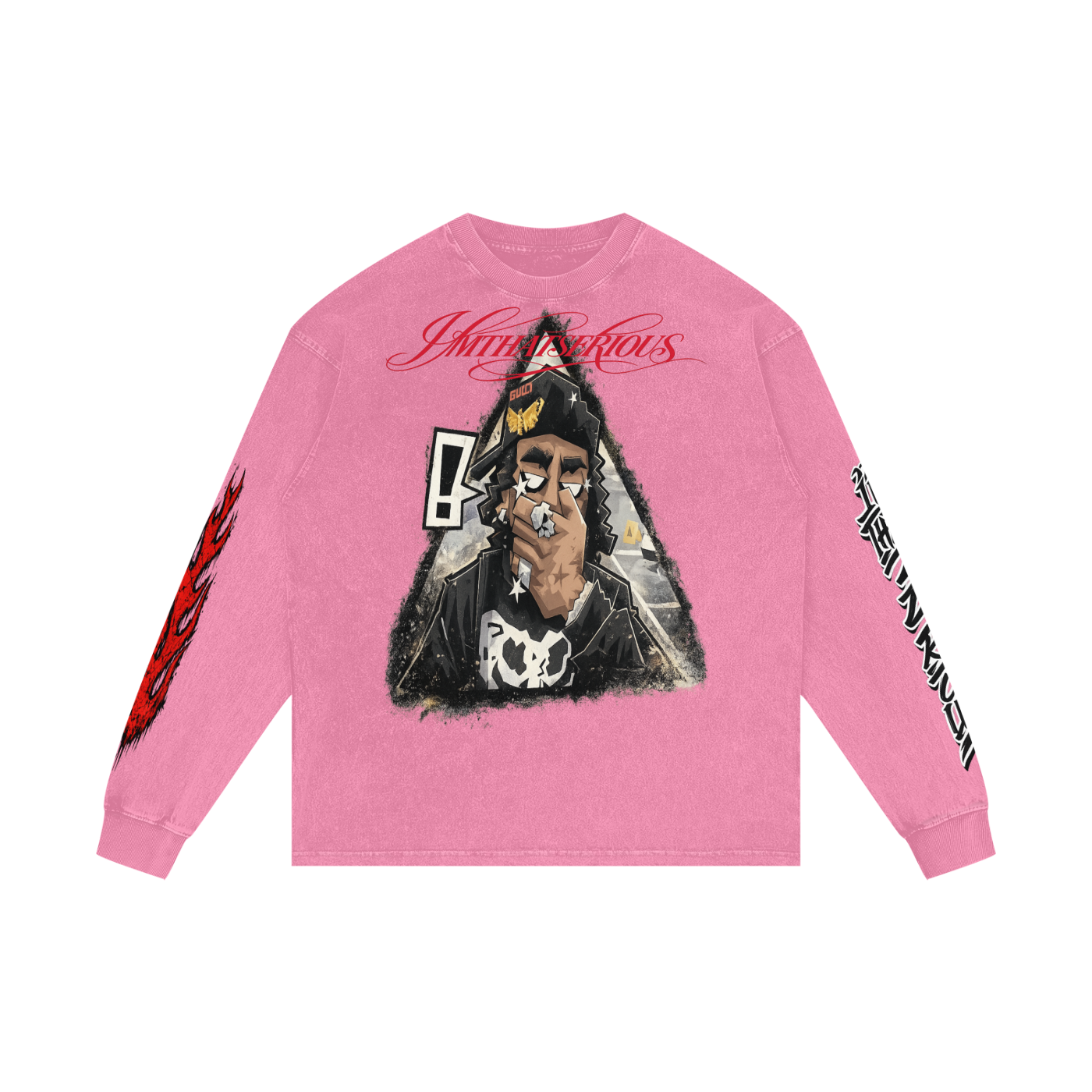Acid Wash Oversize Long Sleeve T-Shirt