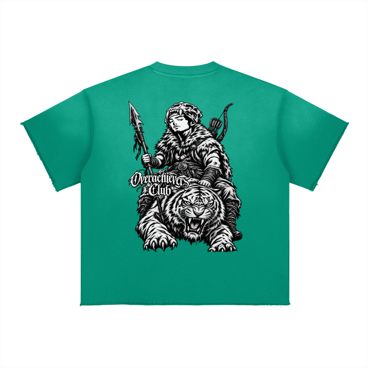 Overachievers Club' Sun Fade Raw Edge T-Shirt & Shorts
