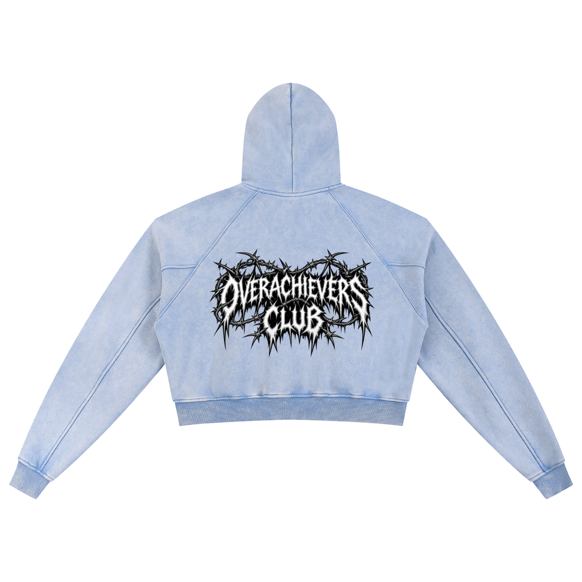 Overachievers Club' Snow Washed Cropped Hoodie & Sweatpants