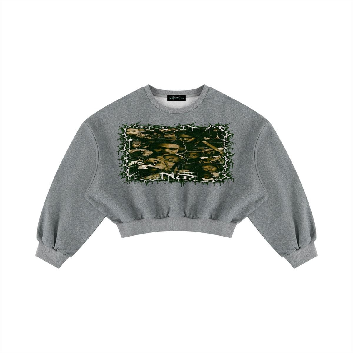 Nas' Women's Boxy Cropped Crewneck Sweatshirt