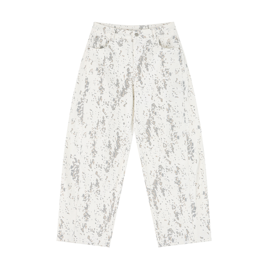 Women's Splatter Barrel Jeans