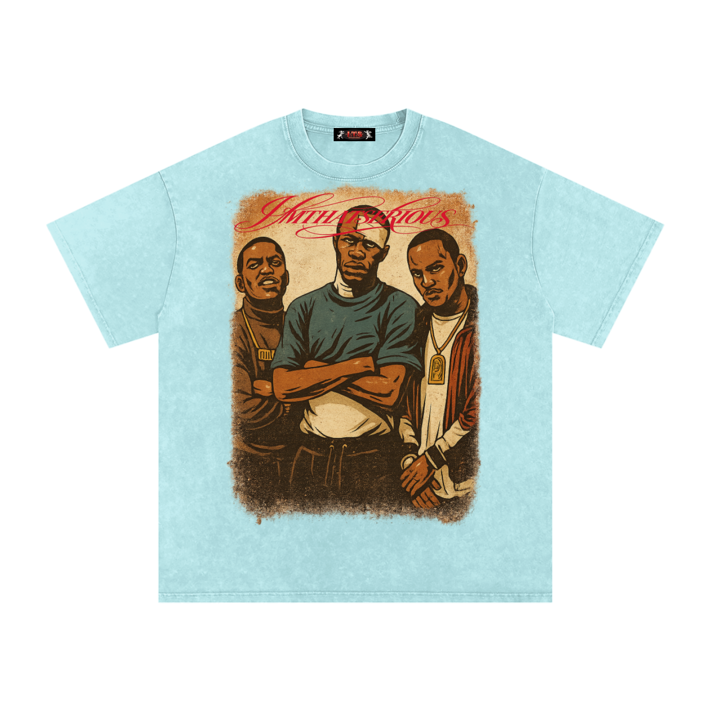 Snow Washed Oversized Cotton T-Shirt