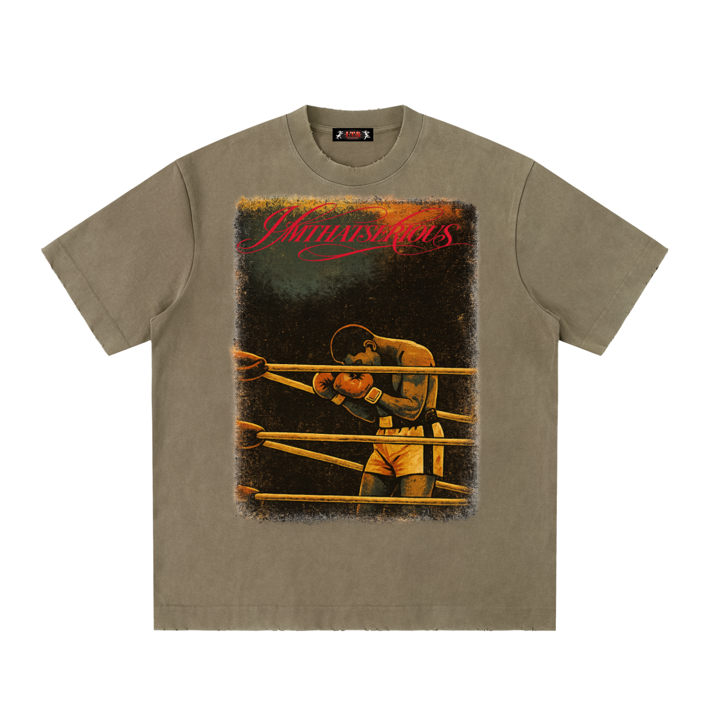 Heavyweight Vintage Washed Frayed T-Shirt