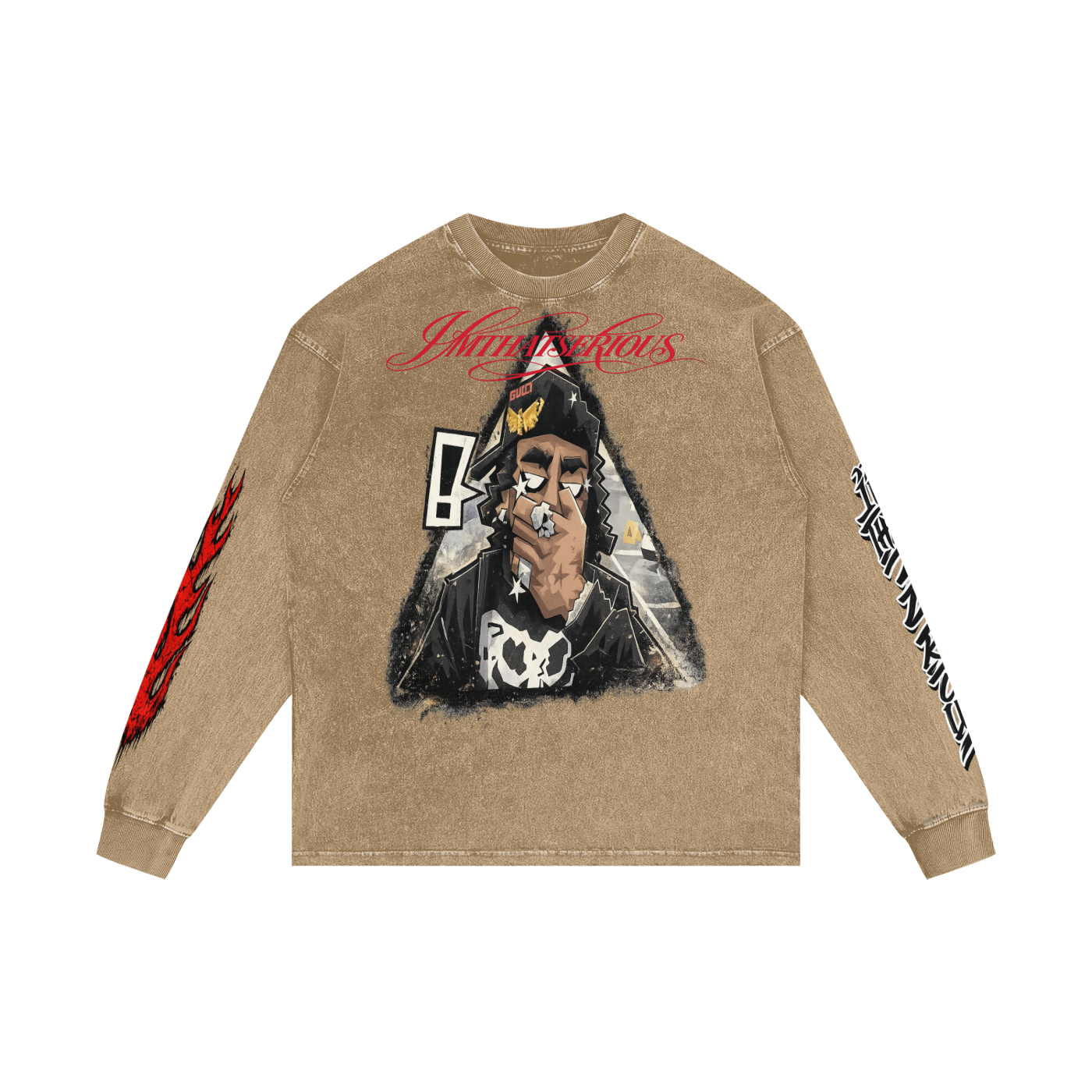 Acid Wash Oversize Long Sleeve T-Shirt