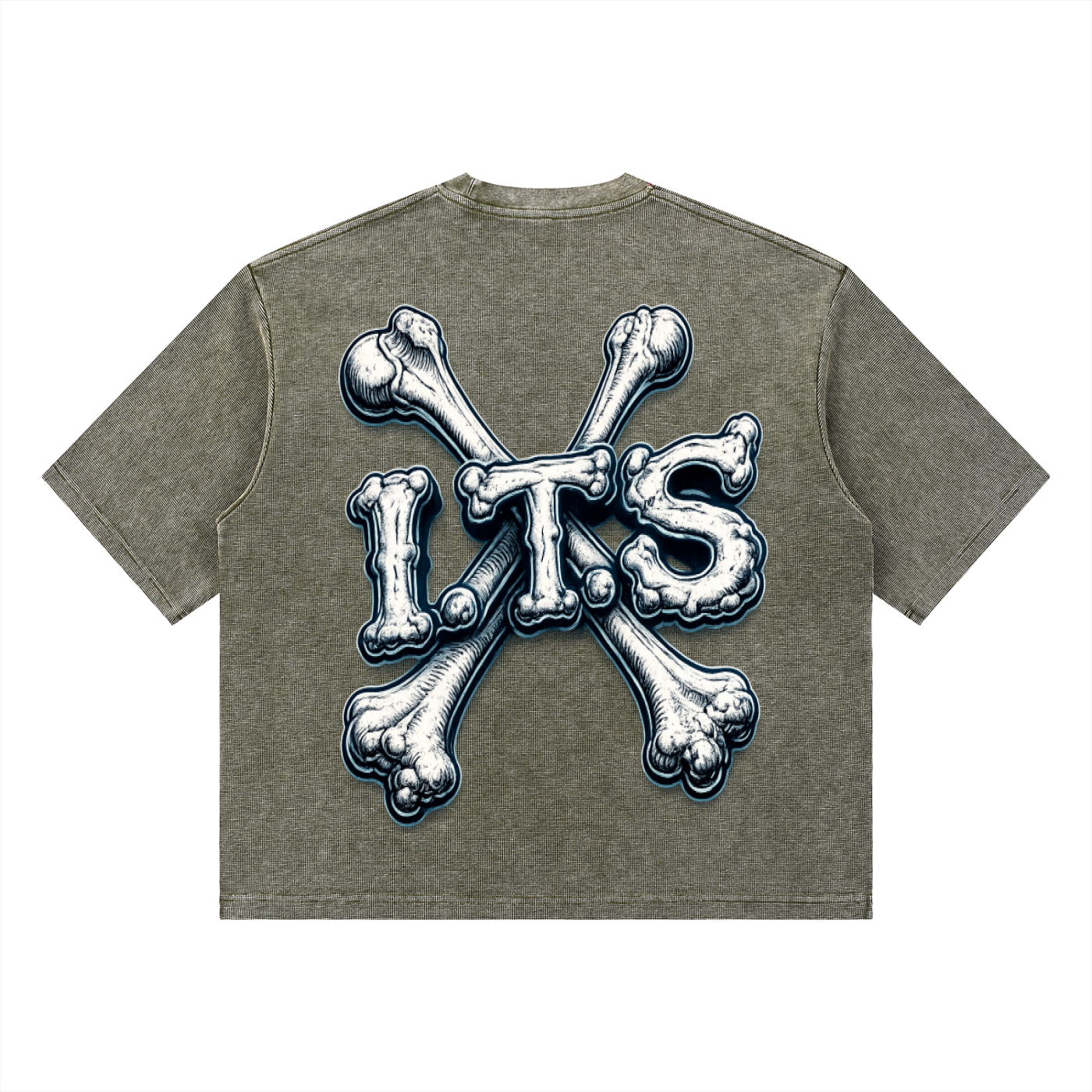 Unisex Mineral Wash Waffle Boxy T-Shirt