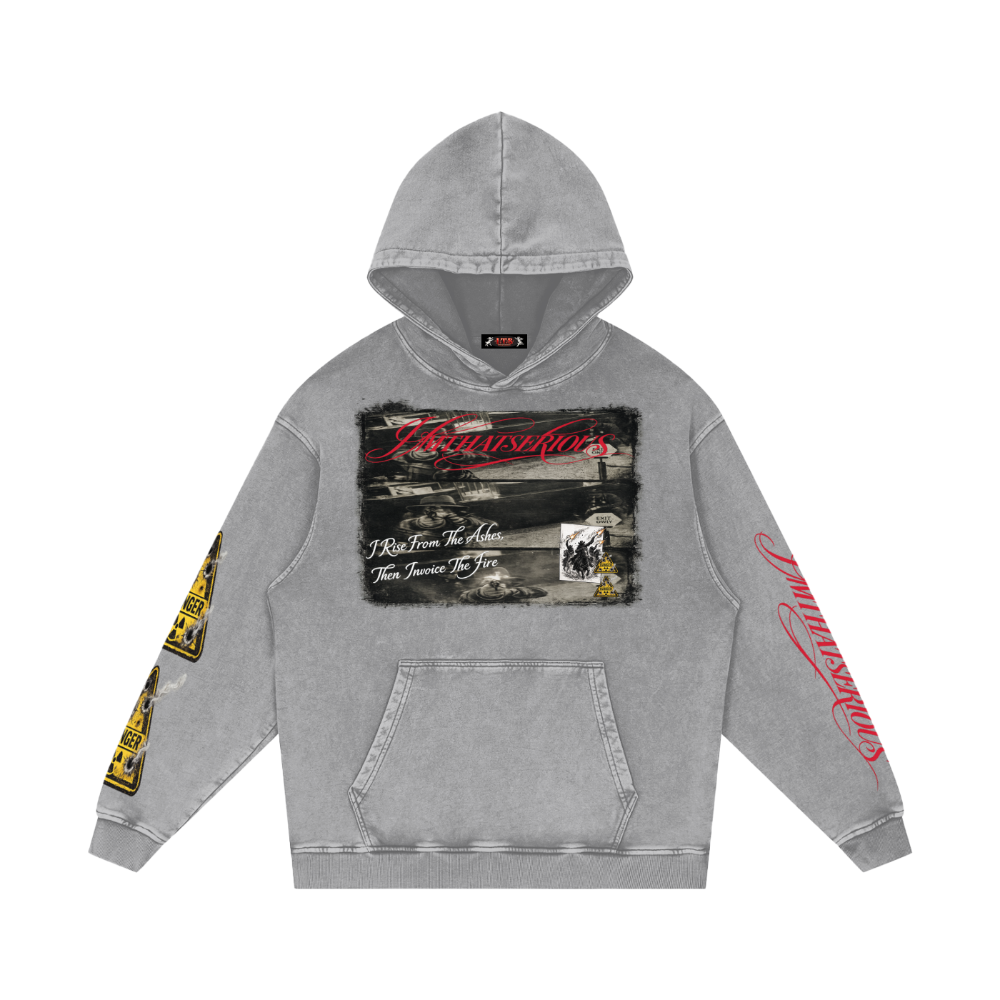 Snow Washed Loose Cotton Hoodie