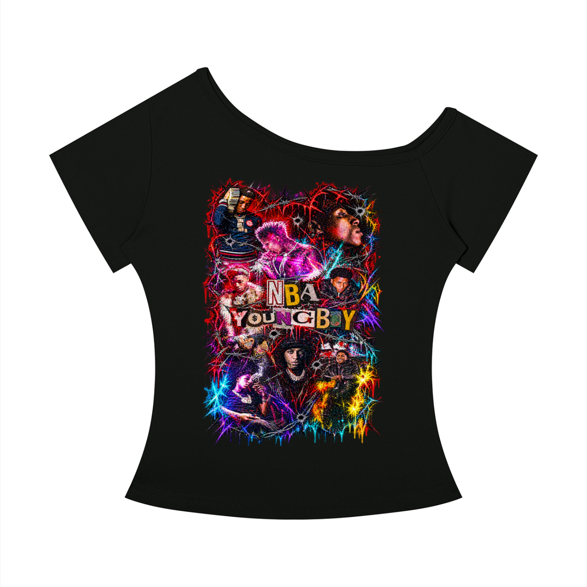 Youngboy' Women’s Off-the-Shoulder T-Shirt