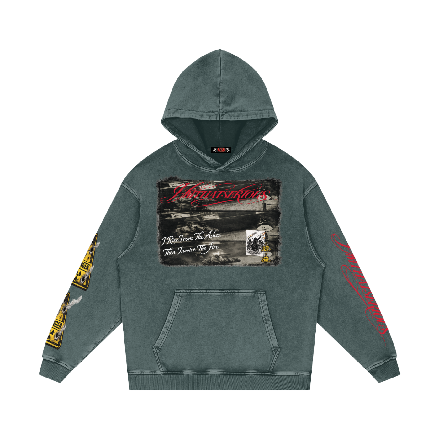 Snow Washed Loose Cotton Hoodie