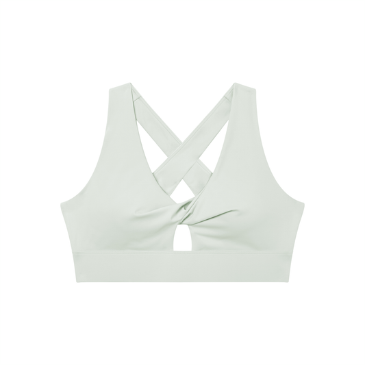 Women's Twist Front V-Neck Sports Bra