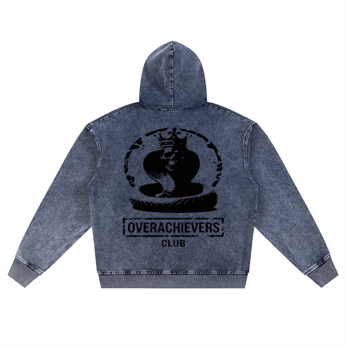 Overachievers Club' Snow Wash Oversized Zip-Up Hoodie & Sweatpant