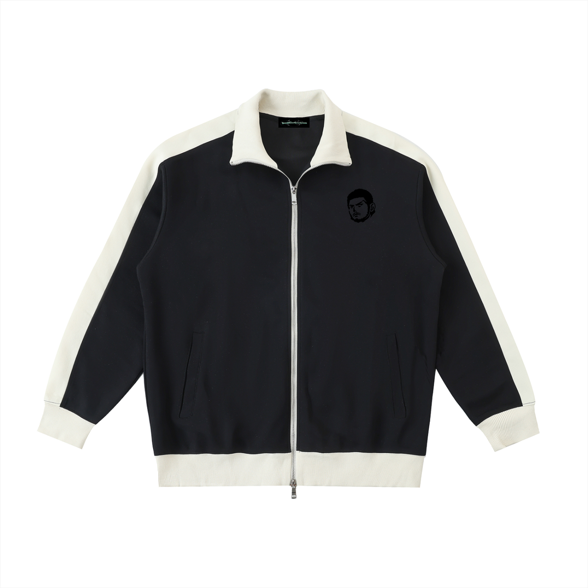 Overachievers Club' Contrast Trim Stand Collar Jacket & Sweatpant