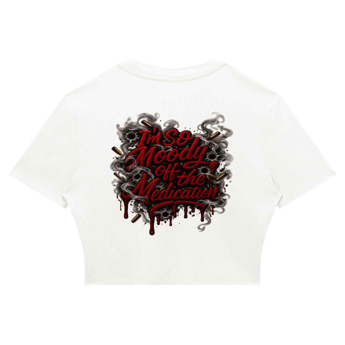 Durk' Women's Slim Ribbed Crop T-Shirt