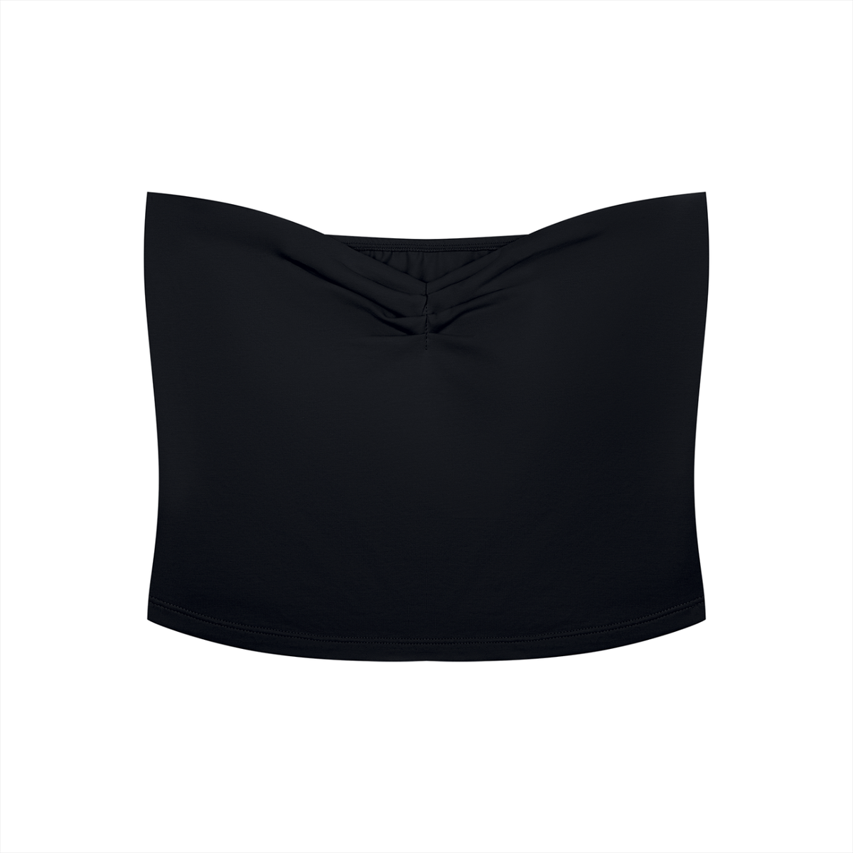 Women’s Ruched Cropped Tube Top & Wide Leg Pants Fit