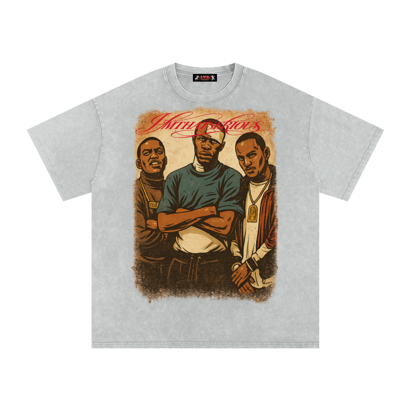Snow Washed Oversized Cotton T-Shirt