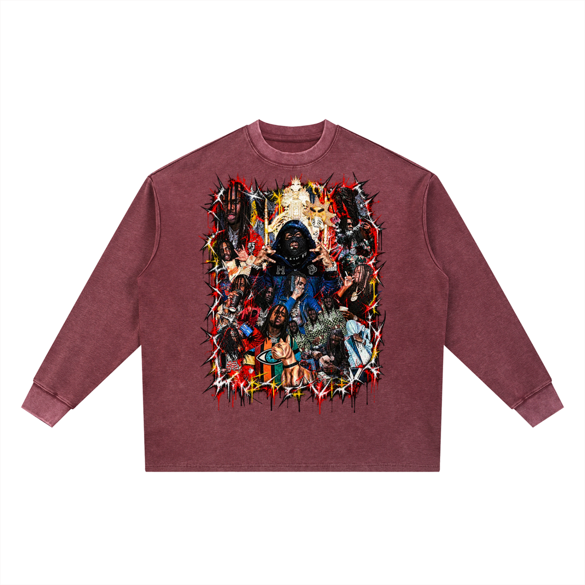 Sosa' Mineral Wash Waffle Oversized T-Shirt