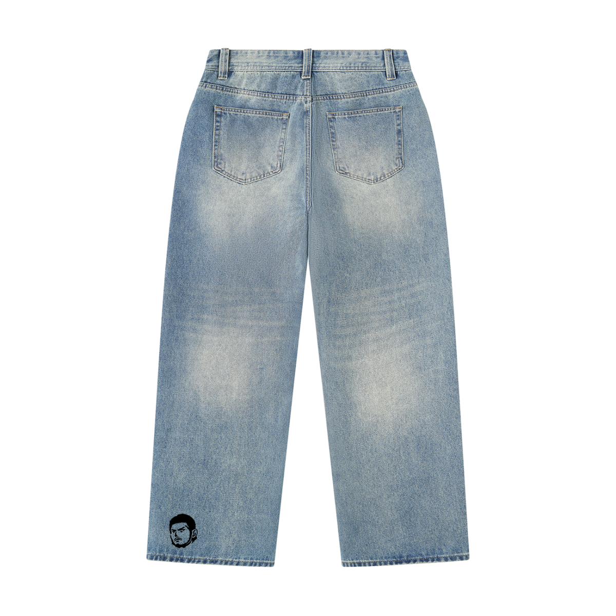 Jeans de mezclilla con lavado vintage para hombre