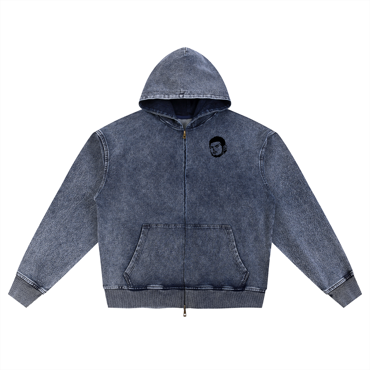 Overachievers Club' Snow Wash Oversized Zip-Up Hoodie & Sweatpant