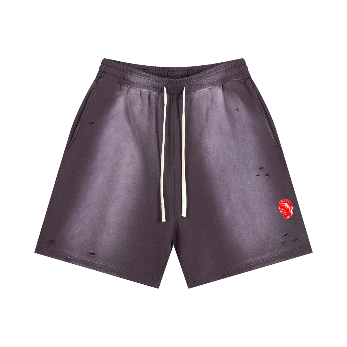 Overachievers Club' Sun Fade Distressed Shorts & T-Shirt