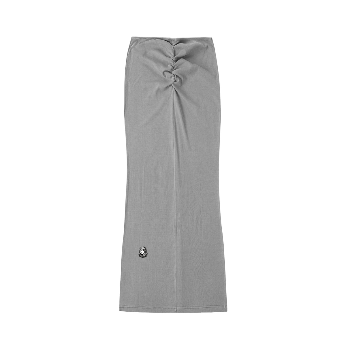 Dyed Washed Drawstring Maxi Skirt