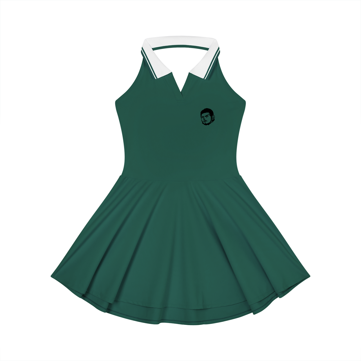 Women's Collared Halter A-Line Tennis Dress