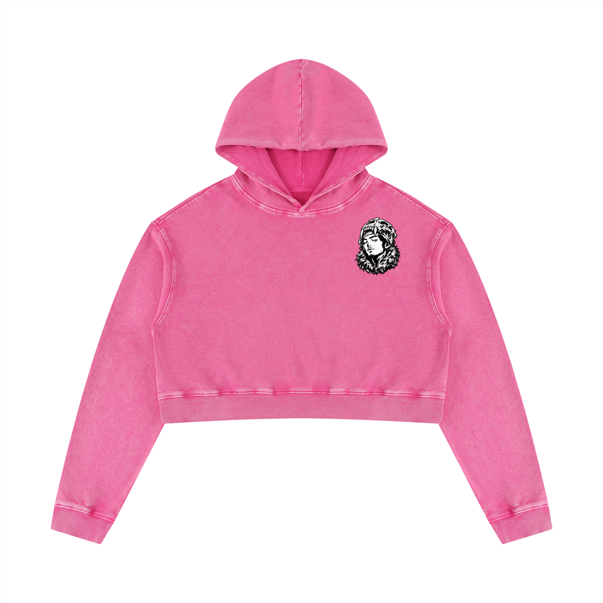 Overachievers Club' Women’s Mineral Washed Crop Hoodie & Flared Leg Pants