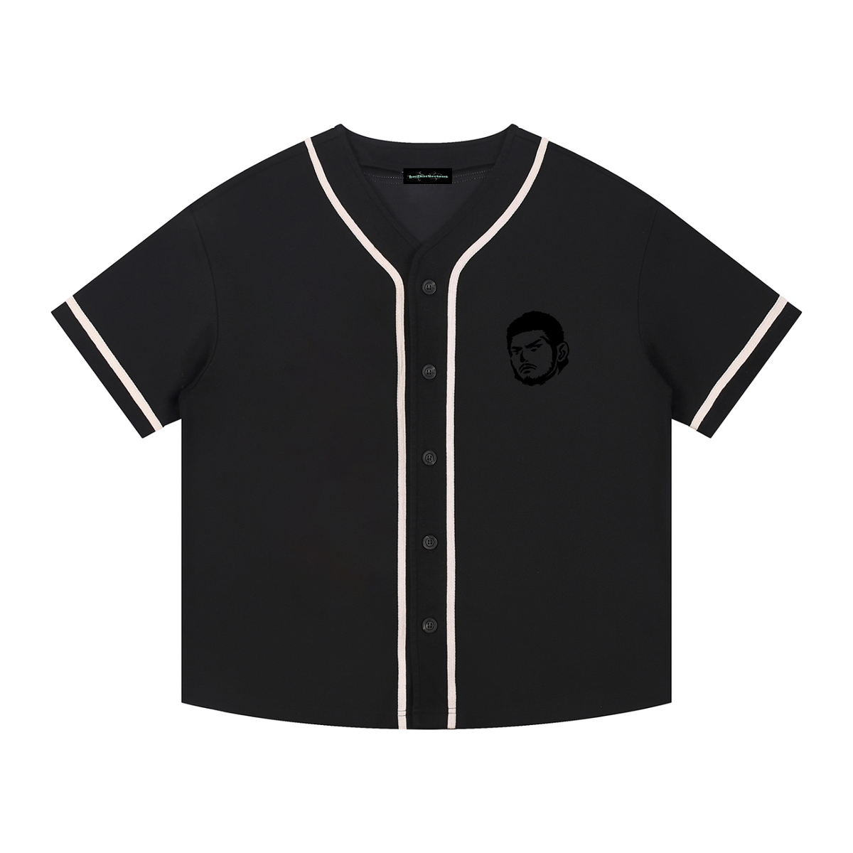 Overachievers Club' Contrast Piped Button-Up Jersey