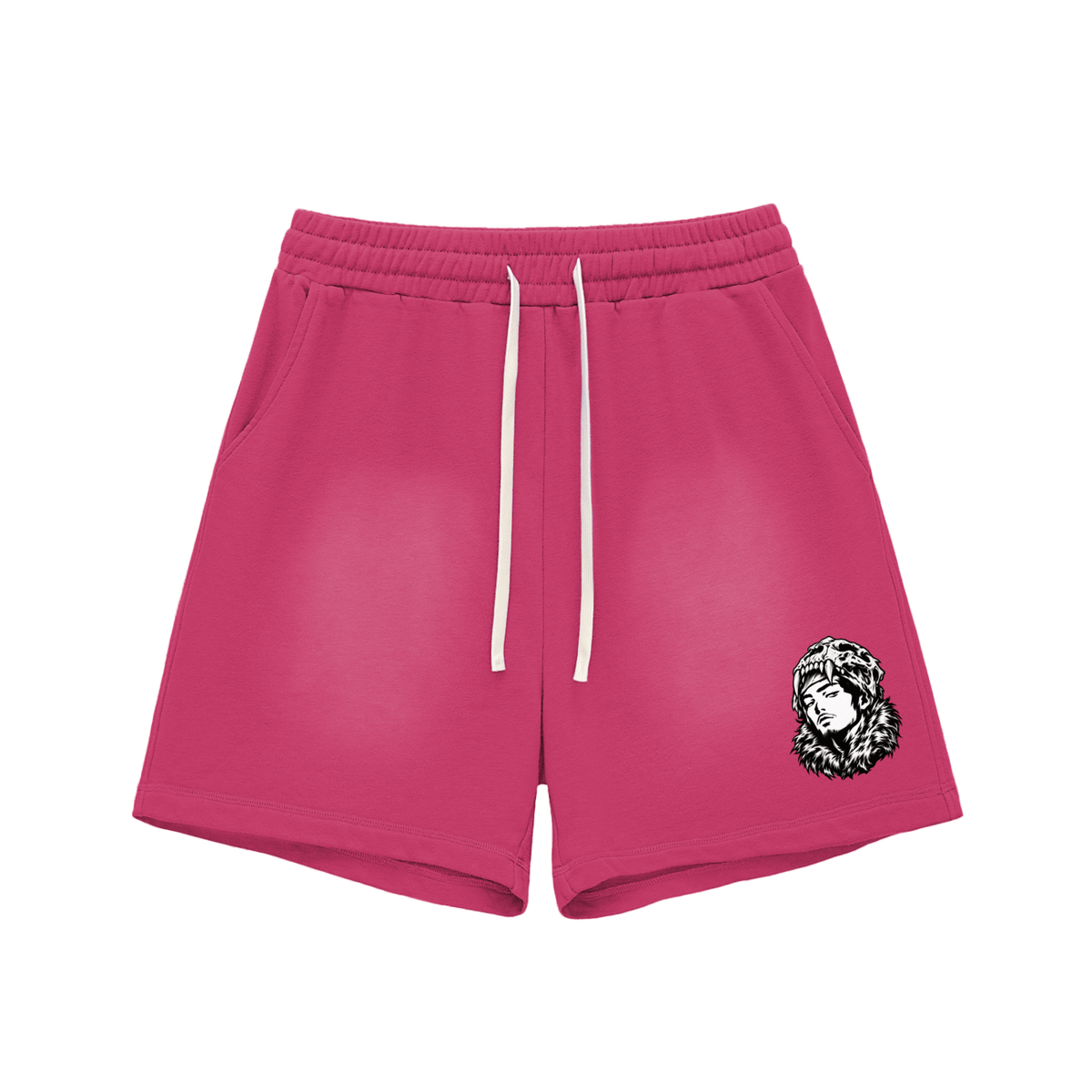 Overachievers Club' Sun Fade Raw Edge T-Shirt & Shorts