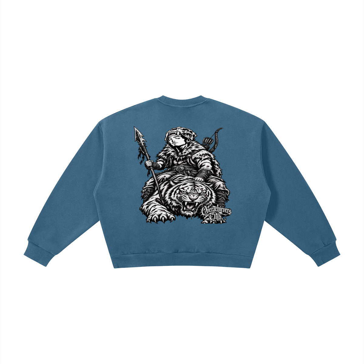 Overachievers Club' Oversized Fleece Boxy Hoodie, Sweatshirt, Sweatpant & Shorts Fit