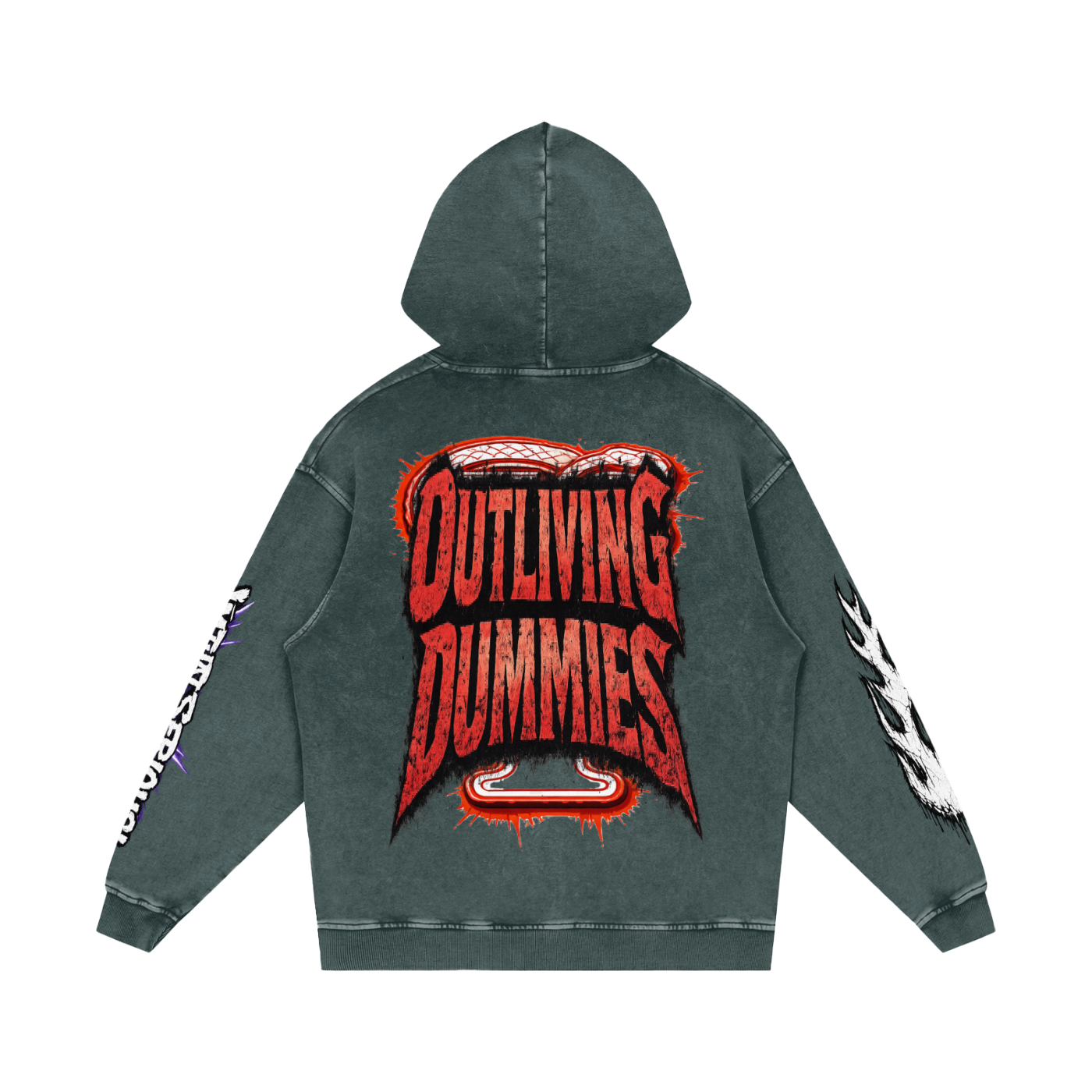 Snow Washed Loose Cotton Hoodie