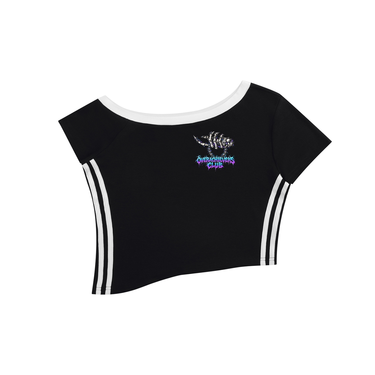Women's Color Block Off-the-Shoulder T-Shirt
