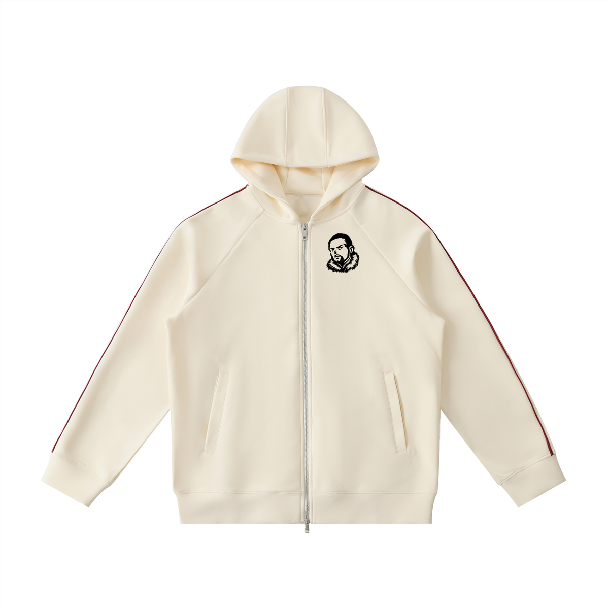 Overachievers Club' High Neck  Zip-Up Hoodie, Sweatpant & Sweatshirt Fit