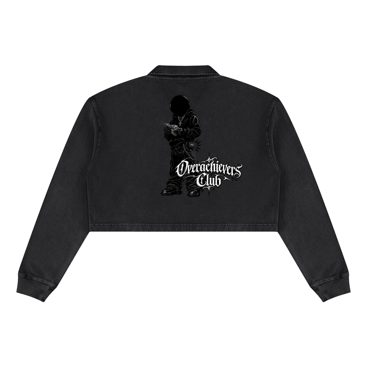 Overachievers Club' Women’s Vintage Wash Crop Sweatshirt & Flared Sweatpants