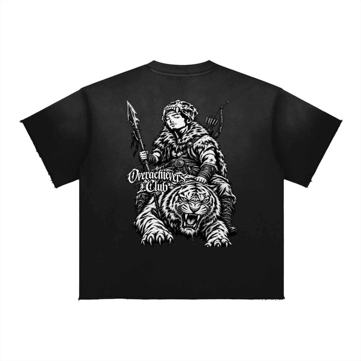 Overachievers Club' Sun Fade Raw Edge T-Shirt & Shorts