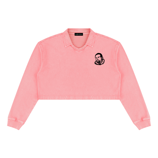 Overachievers Club' Women’s Vintage Wash Crop Sweatshirt & Flared Sweatpants