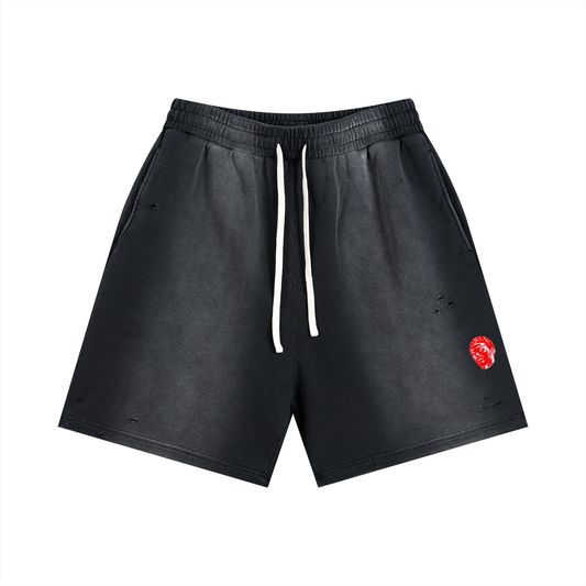 Overachievers Club' Sun Fade Distressed Shorts & T-Shirt