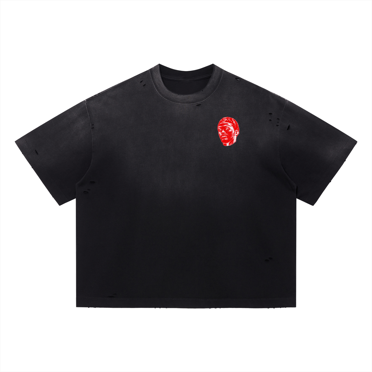 Overachievers Club' Sun Fade Distressed Shorts & T-Shirt