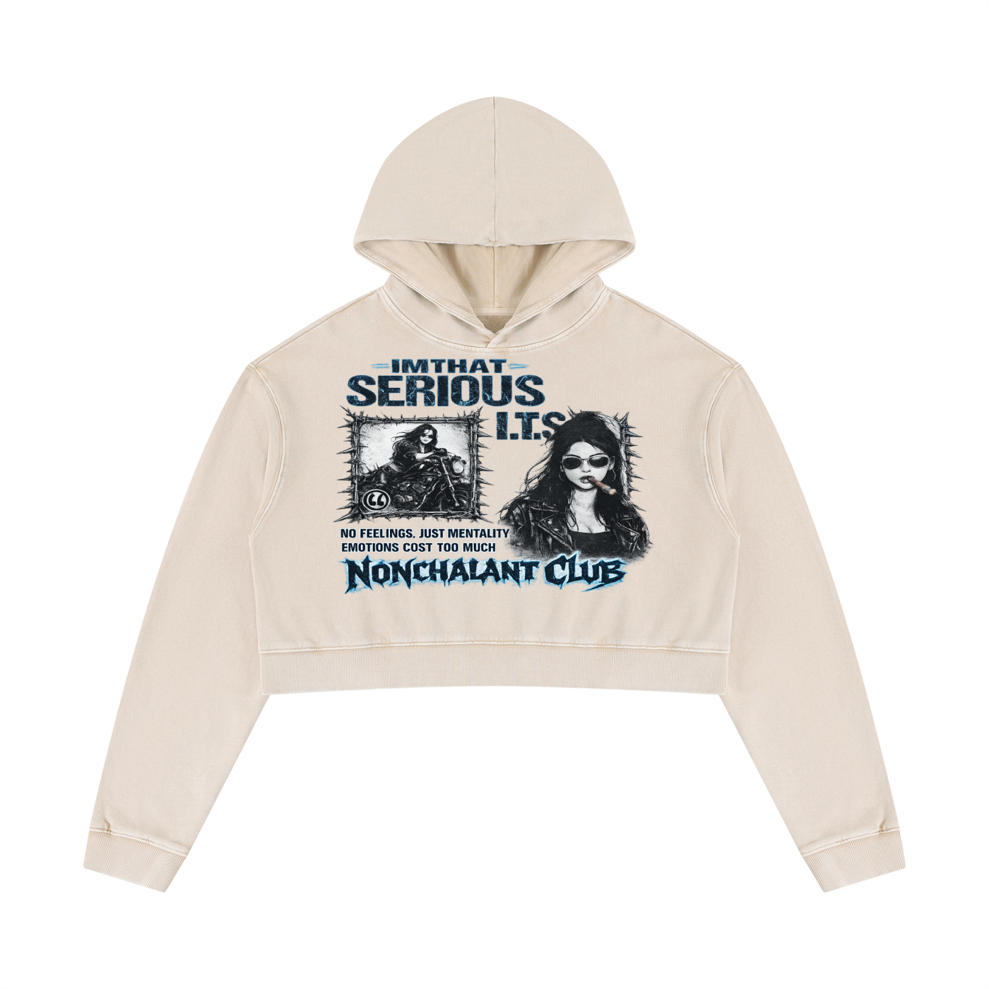 IMTHATSERIOUS,Womenwear,Biker,Hoodie,CroppedHoodie,Women
