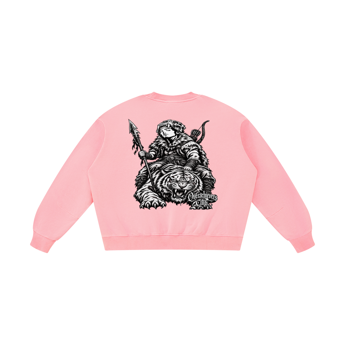 Overachievers Club' Boxy Vintage Washed Hoodie, Sweatpant & Sweatshirt Fit
