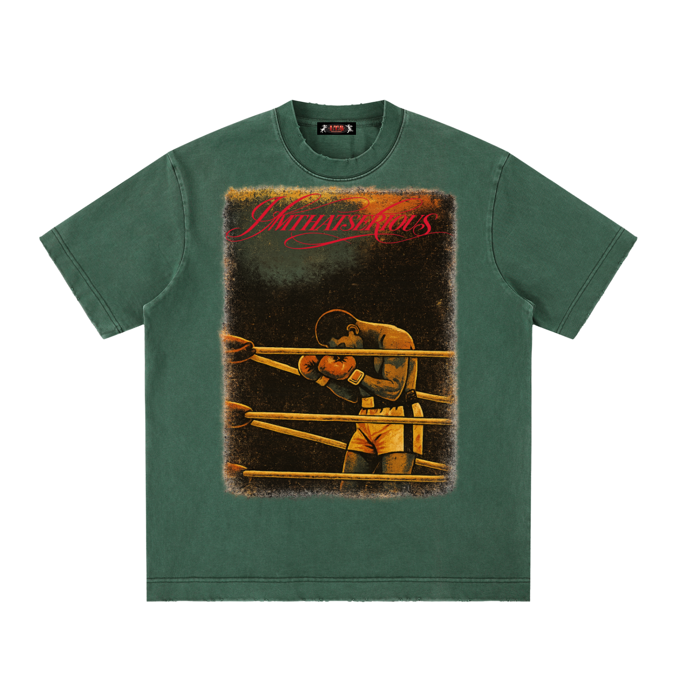 Heavyweight Vintage Washed Frayed T-Shirt