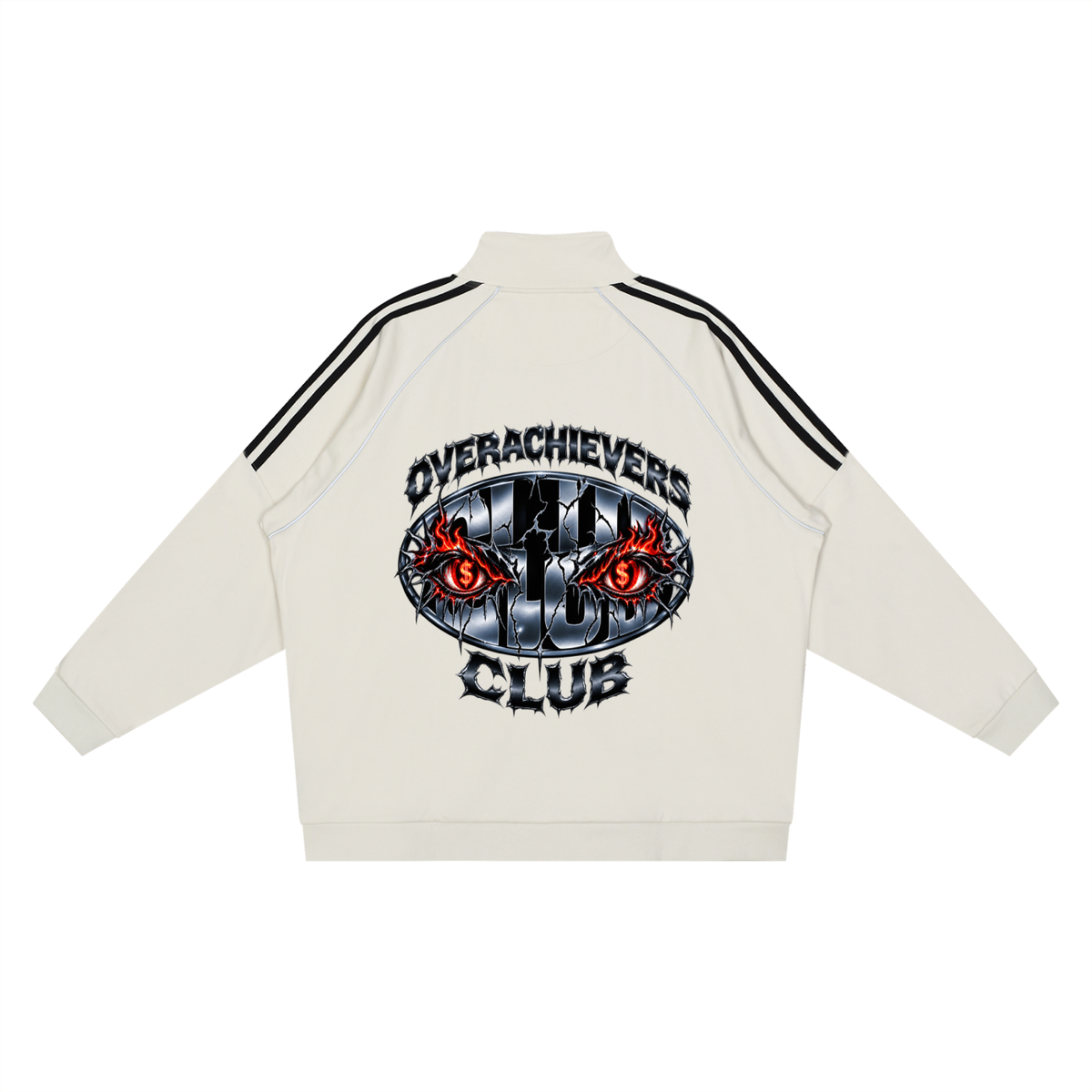Overachievers Club' Reflection Striped Raglan Sleeve Jacket & Sweatpant
