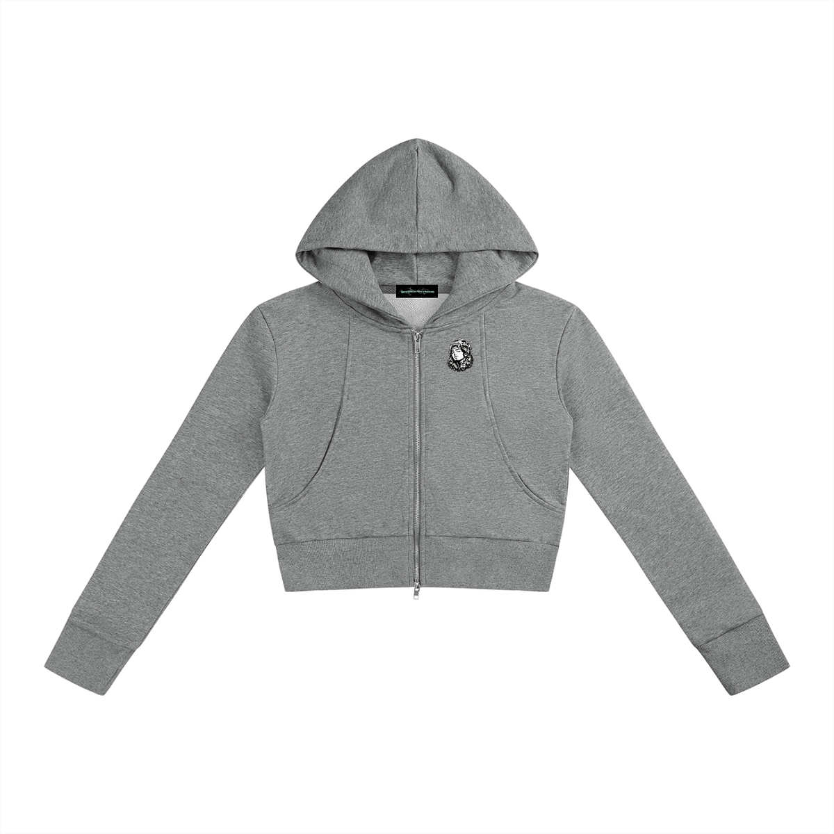 Overachievers Club' Women’s Slim Crop Full Zip Hoodie & Flared Leg Pants