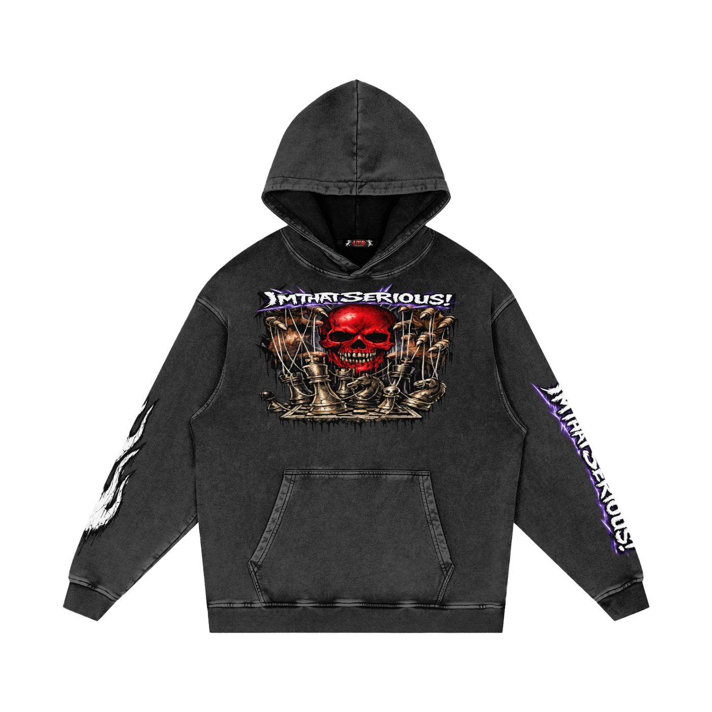 Snow Washed Loose Cotton Hoodie